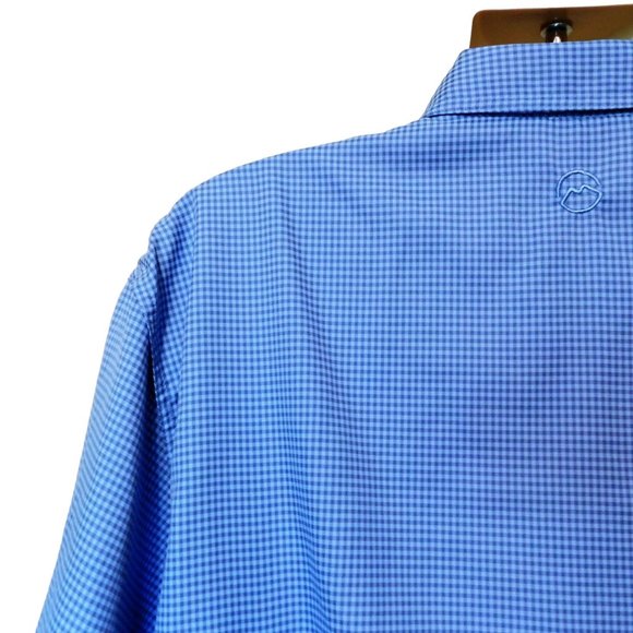 Magellan Fish Gear Shirt XL Blue Small Check Moisture Wicking Short Sleeves - Picture 5 of 7